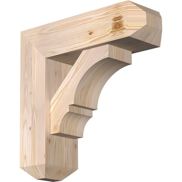 Ekena Millwork Balboa Craftsman Smooth Bracket w/ Offset Brace, Douglas Fir, 7 1/2"W x 24"D x 24"H BKT0806X24X24BOA04SDF - main
